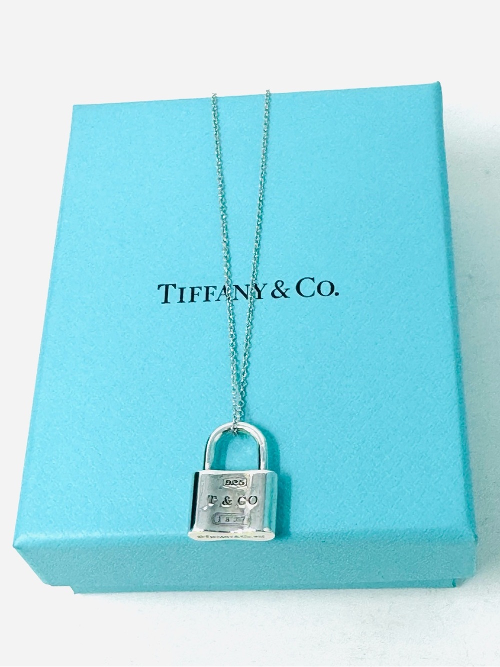 Authentic Tiffany & Co. (T&Co 1837 Padlock) Pendant Necklace. - Picture 5 of 9